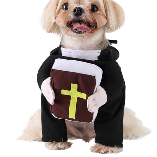 CGACCSD Lustige Hunde Kleidung | Priester Kostüm Niedliches Haustier Outfit | Verkleidung für Haustiere Halloween Feste Events Weihnachten Fotoshooting | Festliche Geburtstagsfeiern CGACCSD Lustige Hunde Kleidung | Priester Kostüm Niedliches Haustier Outfit | Verkleidung für Haustiere Halloween Feste Events Weihnachten Fotoshooting | Festliche Geburtstagsfeiern von CGACCSD