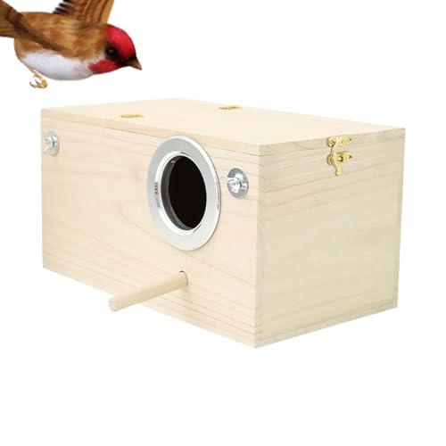 CGACCSD Vogelnestkasten,Nymphensittich Brutkasten - Holz Nisthaus Für Papageien Und Unzertrennliche Mit Innen- Und Außenbereich – Gemütliches Brut- Und Ruheumgebung von CGACCSD