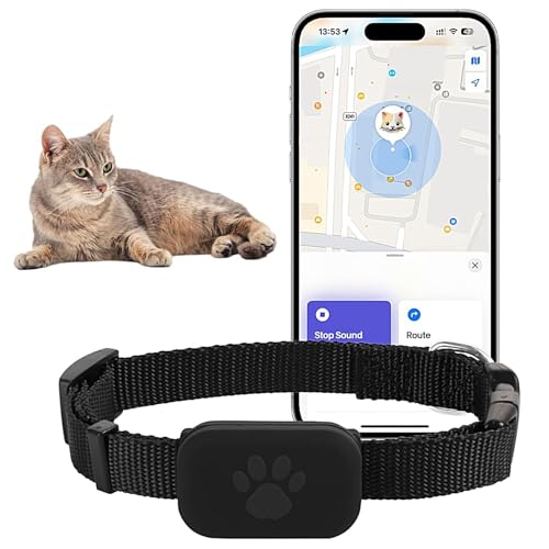 Katzenhalsband, GPS-Halsband, für Find (kompatibel mit iOS/), hilft bei der Lokalisierung Ihres Kindes, für Kätzchen, monatliche Gebühren, GPS-Halsband von CGACCSD