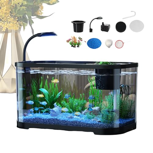 Smart-Aquarium, Kleines Und Mittelgroßes, Hochtransparentes Aquarium Für Zu Hause Mit Filterung Und Licht, Einsteiger-Starter-Kit, Geeignet Für Wohnzimmer, Zuhause, Desktop, Goldfischbecken Smart-Aquarium, Kleines Und Mittelgroßes, Hochtransparentes Aquarium Für Zu Hause Mit Filterung Und Licht, Einsteiger-Starter-Kit, Geeignet Für Wohnzimmer, Zuhause, Desktop, Goldfischbecken von CGACCSD