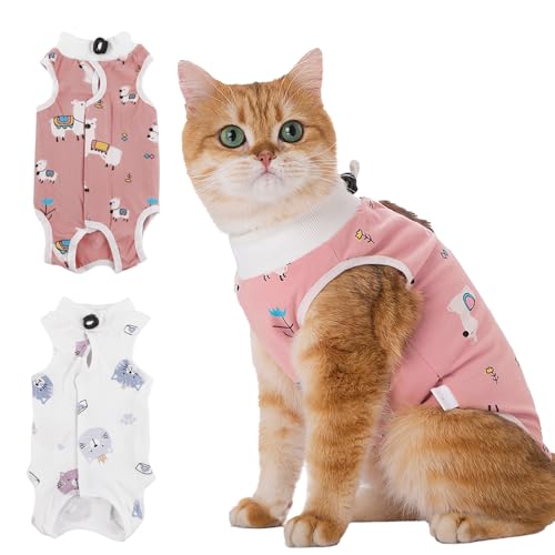 2 Stück Katze Chirurgie Erholungsanzug, Katzenbody Nach Op, Kastration Haustier-medizinisches chirurgisches Hemd Operationsgenesungsanzüge, Cat Onesie für Anti Lecken, Verstellbare Größen 2 Stück Katze Chirurgie Erholungsanzug, Katzenbody Nach Op, Kastration Haustier-medizinisches chirurgisches Hemd Operationsgenesungsanzüge, Cat Onesie für Anti Lecken, Verstellbare Größen von CGLRybO