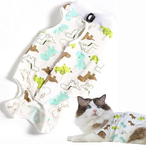 Katze Chirurgie Erholungsanzug, Katzenbody Nach Op, Kastration Haustier-medizinisches chirurgisches Hemd Operationsgenesungsanzüge, Cat Onesie für Anti Lecken, Verstellbare Größen, Leicht zu tragen von CGLRybO