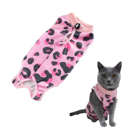 Katze Chirurgie Erholungsanzug, Katzenbody Nach Op, Kastration Haustier-medizinisches chirurgisches Hemd Operationsgenesungsanzüge, Cat Onesie für Anti Lecken, Verstellbare Größen, Leicht zu tragen von CGLRybO