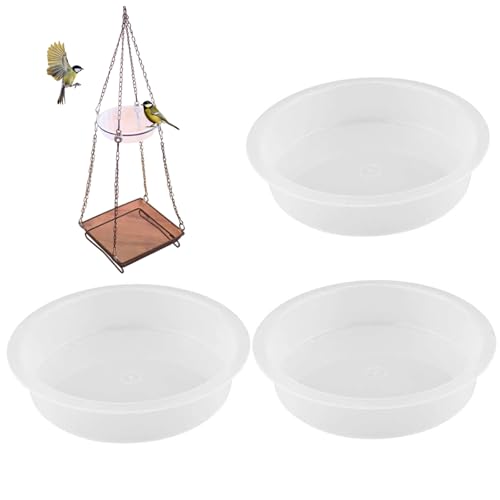 3pcs Vogelwasserschale rund Wildvogel Wasserfuttermittel Stilvolle Fütterungsstation Tablett für Goldfinch Oriole Kolibri von CGTQROVR