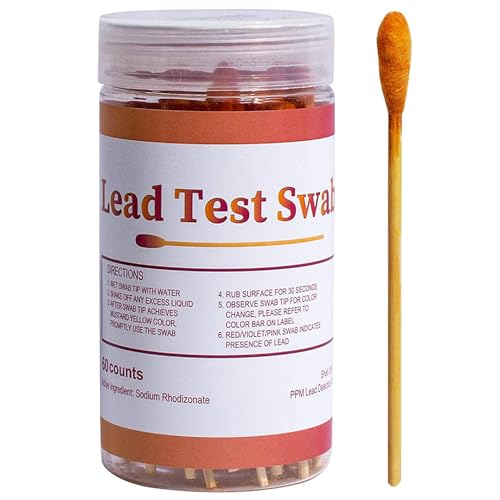 CGTQROVR Bleifarben -Testkit 30pcs Blei -Test -Abtupfer Rapid Tests in 30 Sekunden für Gerichte Spielzeug Schmuck Metall Keramik Holz von CGTQROVR