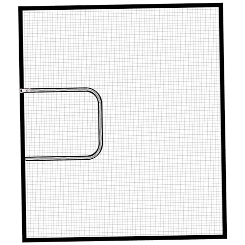 CGTQROVR Cat-Fenster-Bildschirmschutz 47x47 Selbstklebbares feines Fensternetz für Katzen mit Reißverschluss Aluminiumdraht atmungsaktives abnehmbar von CGTQROVR