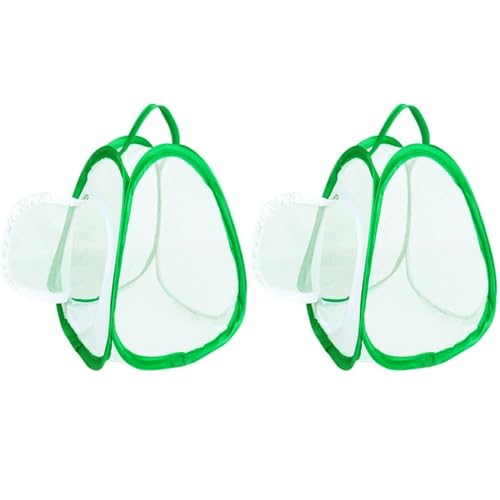 CGTQROVR Schmetterlingsnetz -Cage 2pcs 8, 8 x x 10 Zoll, Maschenbutterfly Habitat House mit Griff und Reißverschluss perfekt zum Transport und Anheben von CGTQROVR