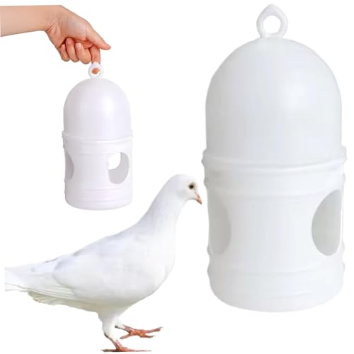 Taube Feeder 1000 ml Plastikvogel Wasserspender 3 Löcher Taube Wasserer Hängende Vogelwasserfuttermittel mit Haken für Hühnerdecke Wachtel von CGTQROVR
