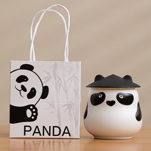 CHAKEUZND Mini-Haustierurnen, Keramik-Panda-Andenkenurne for die Asche von Menschen und Haustieren, Mehrfarbig(H) von CHAKEUZND