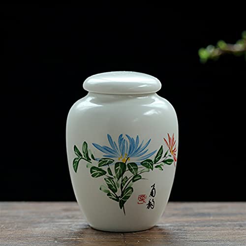 CHAKEUZND Mini-Haustierurnen, Keramikurne for Haustiere, klein, Mehrfarbig(10 Chrysanthemum) von CHAKEUZND