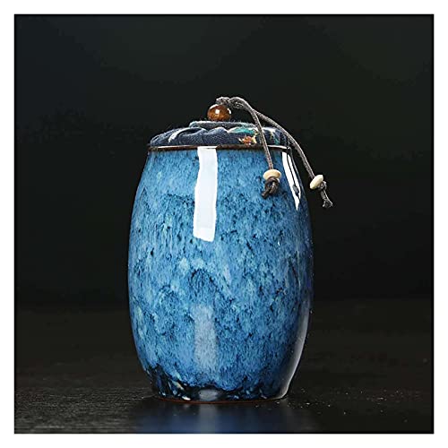 CHAKEUZND Mini-Haustierurnen, Keramische kleine Haustier-Einäscherungsurne, Mehrfarbig, 6 x 13,3 cm, 300 ml(Type 1) von CHAKEUZND