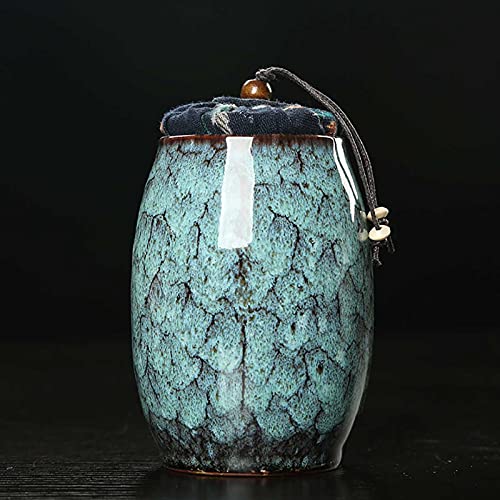 CHAKEUZND Mini-Haustierurnen, Keramische kleine Haustier-Einäscherungsurne, Mehrfarbig, 6 x 13,3 cm, 300 ml(Type 3) von CHAKEUZND