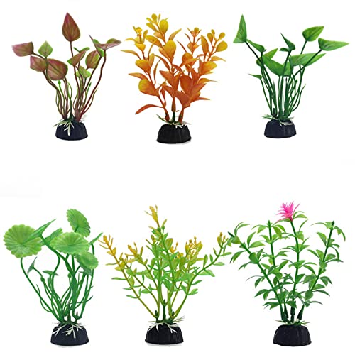 ＣＨＡＭＥＥＮ 19 Stück künstliche Wasserpflanzen Kunststoff Dekoration Set Natürliche Aquarium Pflanzen Aquarium Dekoration von ＣＨＡＭＥＥＮ