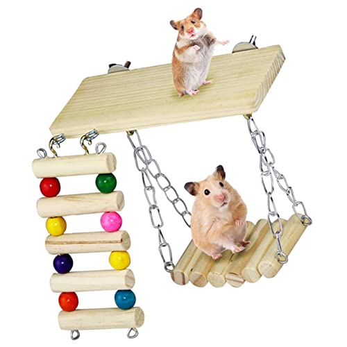 ＣＨＡＭＥＥＮ Andiker 3 teilig Hamster Fitness Spielzeug Kauspielzeug Kleintier hängend Meerschweinchen Käfig Zubehör von ＣＨＡＭＥＥＮ