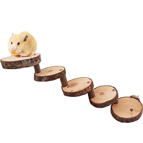 ＣＨＡＭＥＥＮ Hamster Holzleiter Hamsterspielzeug Nagetierspielzeug Meerschweinchenrampe Haustierrampe Hamsterzubehör von ＣＨＡＭＥＥＮ