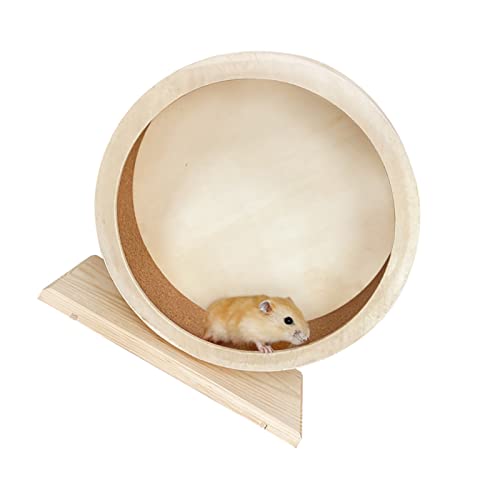 ＣＨＡＭＥＥＮ Hamstertrainingsrad Hamsterzubehör Holzständer Silent Pet Exercise Wheel Spielzeug von ＣＨＡＭＥＥＮ