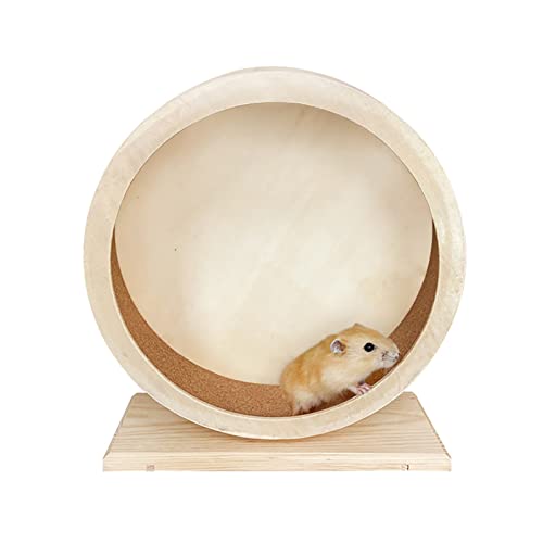 ＣＨＡＭＥＥＮ Holz Hamsterrad Hamsterkäfig Zubehör Backenzahnspielzeug für Geräuschlos laufende Räder meerschweinchen Spielzeug von ＣＨＡＭＥＥＮ