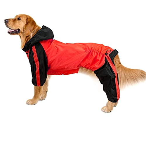 ＣＨＡＭＥＥＮ Hund Mackintosh Hund Jacke mit Beine wasserdicht Hund Mackintosh Hund reflektierende Weste rot von ＣＨＡＭＥＥＮ