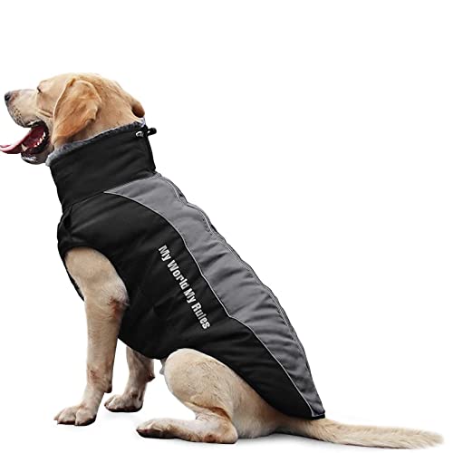 ＣＨＡＭＥＥＮ Hund Mackintosh Hundemantel reflektierende Haustier Schneemantel warmen Mantel Sport im Freien Weste mit Gurt Löcher von ＣＨＡＭＥＥＮ