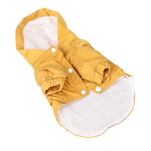 ＣＨＡＭＥＥＮ Hund Mackintosh Kapuzenponcho Jumpsuit wasserdicht reflektierend Welpenmantel faltbar gelb von ＣＨＡＭＥＥＮ