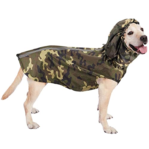 ＣＨＡＭＥＥＮ Hund Mackintosh wasserdicht Hund Mackintosh reflektierende großen Hund wasserdicht Hundemantel Tarnung grün von ＣＨＡＭＥＥＮ