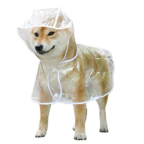 ＣＨＡＭＥＥＮ Hund Regenmantel Haustier Hund Regenmantel Leichter Verstellbarer Regen Poncho Klar Atmungsaktiv Hund Regenmantel von ＣＨＡＭＥＥＮ