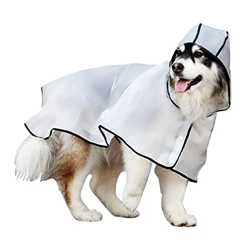 ＣＨＡＭＥＥＮ Hund Regenmantel Leicht Atmungsaktiv Volle Abdeckung Hundemantel Reflektierend Gestreift Klar Hundemantel Regen von ＣＨＡＭＥＥＮ