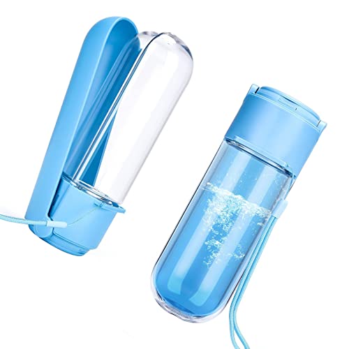 ＣＨＡＭＥＥＮ Hund Wasserflasche 420ml Haustier Wasserflasche Portable Folding Leakproof Squeeze Fütterung Reise Training von ＣＨＡＭＥＥＮ