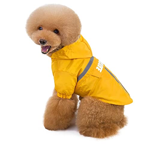 ＣＨＡＭＥＥＮ Hundemackintosh Hundemackintosh großer Poncho mit reflektierenden Streifen geeignet für kleine bis mittlere Hunde gelb von ＣＨＡＭＥＥＮ