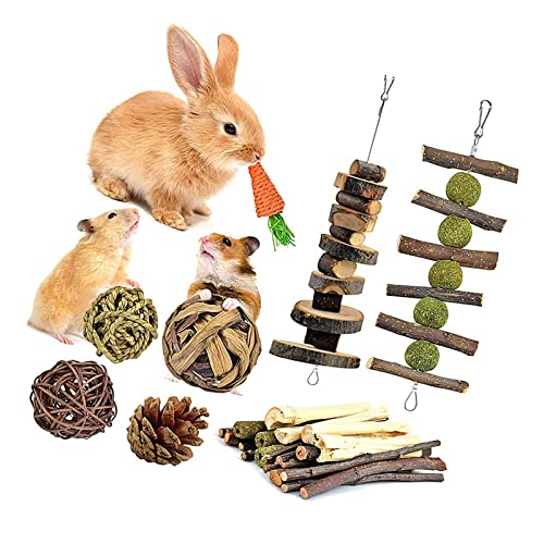 ＣＨＡＭＥＥＮ Kaninchen Kauspielzeug Molaren Zubehör Hamsterkäfig Kaninchen Meerschweinchen Hamster Spielzeug von ＣＨＡＭＥＥＮ