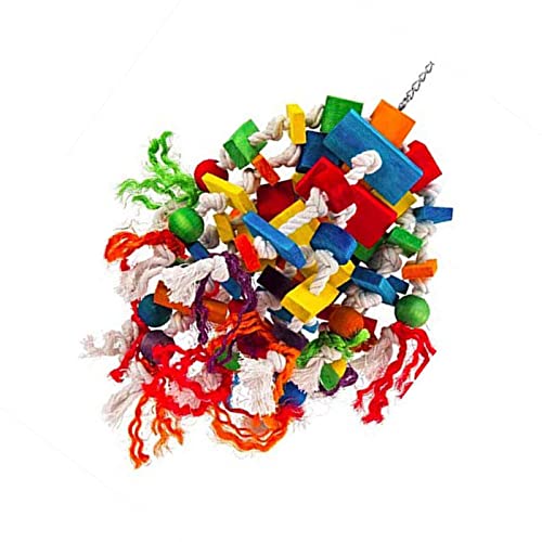 ＣＨＡＭＥＥＮ Knüpfspielzeug Vogelspielzeug große natürliche hölzerne Papagei Bauklötze hängendes Spielzeug von ＣＨＡＭＥＥＮ
