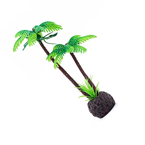 ＣＨＡＭＥＥＮ Künstliche Mini Pflanzen Kokosnuss Palme Miniatur Plastikpflanzen Goldfisch Hütte Höhle Tank Dekoration von ＣＨＡＭＥＥＮ