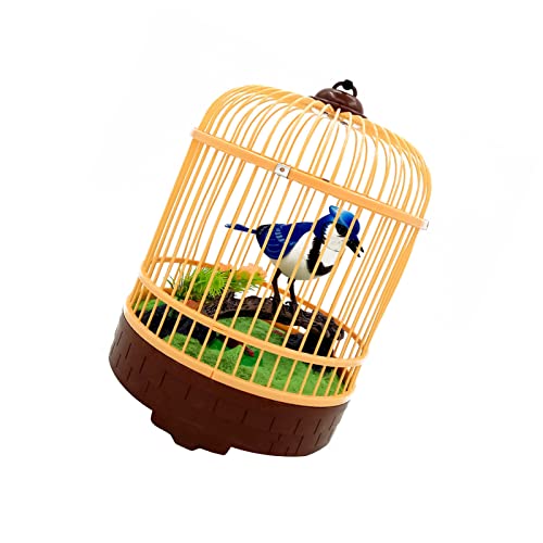 ＣＨＡＭＥＥＮ Singvogel im Käfig singender Vogel Spielzeug bewegter Schnabel und Schwanz Ton aktivierend Sittich von ＣＨＡＭＥＥＮ