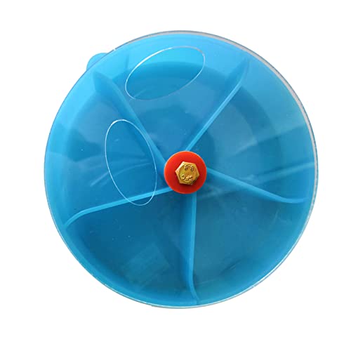 ＣＨＡＭＥＥＮ Vogelfütterung Spielzeug Papageienfütterung Spielzeug Futtersuche Ball Drehbares Rundes Rad Plastikspielzeug Blau von ＣＨＡＭＥＥＮ
