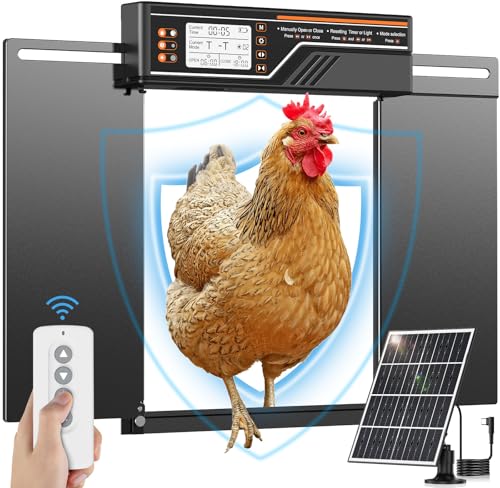 Große automatische Hühnerstalltür, Aluminium automatische Hühnertür mit Solar-Panel von CHAMUTY