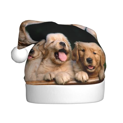 Golden Retriever Weihnachtsmütze für Hunde, Welpen, Haustiere, Erwachsene, bequem, klassisch, Plüsch, Weihnachtsmannmütze für Weihnachten, festliche Party Golden Retriever Weihnachtsmütze für Hunde, Welpen, Haustiere, Erwachsene, bequem, klassisch, Plüsch, Weihnachtsmannmütze für Weihnachten, festliche Party von CHANGLEI