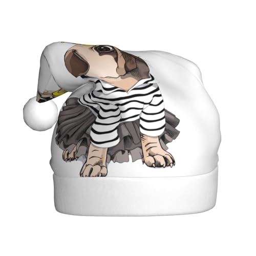 Weihnachtsmütze für Hunde, Erwachsene, bedruckt, bequem, klassisch, Plüsch, Weihnachtsmannmütze für Weihnachten, festliche Party Weihnachtsmütze für Hunde, Erwachsene, bedruckt, bequem, klassisch, Plüsch, Weihnachtsmannmütze für Weihnachten, festliche Party von CHANGLEI