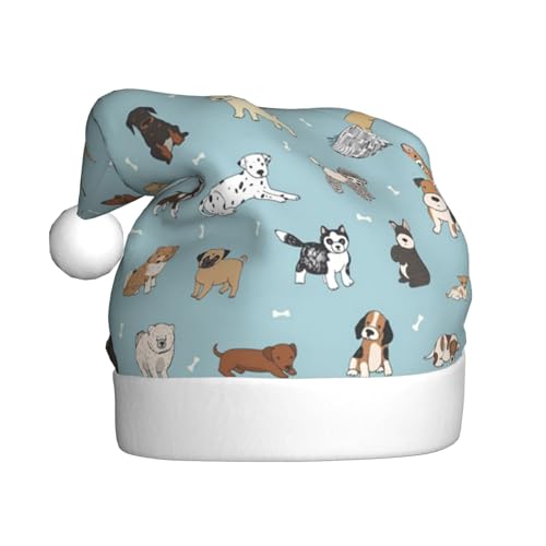 Weihnachtsmütze für Hunde, Erwachsene, bedruckt, bequem, klassisch, Plüsch, Weihnachtsmannmütze für Weihnachten, festliche Party Weihnachtsmütze für Hunde, Erwachsene, bedruckt, bequem, klassisch, Plüsch, Weihnachtsmannmütze für Weihnachten, festliche Party von CHANGLEI