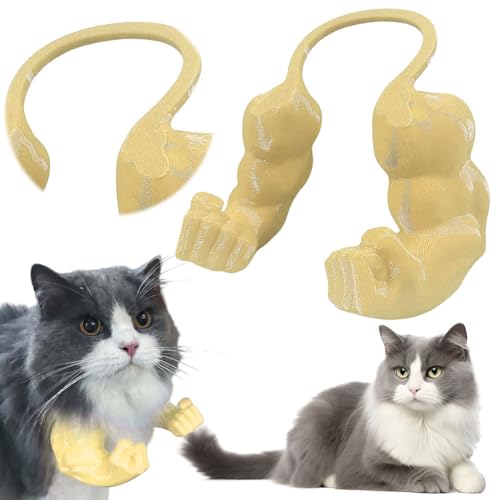 CHANGYUE Lustige Katze mit muskulösen Armen, kreativer 3D-Gedruckter Katzen-Muskelarm, riesiges Haustier-Requisit hängender Arm, Katzen-Muskelarm Halloween Katzenkostüm Zubehör CHANGYUE Lustige Katze mit muskulösen Armen, kreativer 3D-Gedruckter Katzen-Muskelarm, riesiges Haustier-Requisit hängender Arm, Katzen-Muskelarm Halloween Katzenkostüm Zubehör von CHANGYUE
