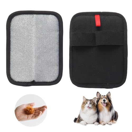 2 Stück Fellmagnet Handschuh für Haustiere, Doppelseitige Antistatische Reinigungshandschuhe, Wiederverwendbar für Katzen und Hunde, Reinigung,Fellpflege Für Glattes und Gesundes Fell (13*17) von CHANXIUZAI