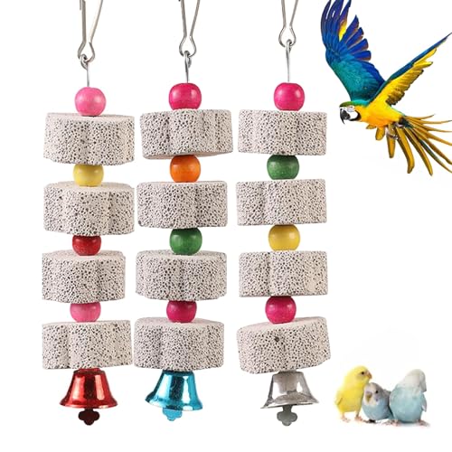 CHAOTEMAI 3 Stück Vogelspielzeug, Papagei Spielzeug, Große Vogel Kauspielzeug, Vogels Kauspielzeug, Geeignet Für Arten Kleiner Und Mittelgroßer Vögels Und Haustiere (Zufällige Farbe) von CHAOTEMAI