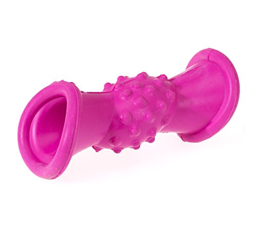 CHAPUIS SELLERIE Hundespielzeug, Gummi, Natur, Rosa, Länge 10 cm, Größe S von CHAPUIS SELLERIE