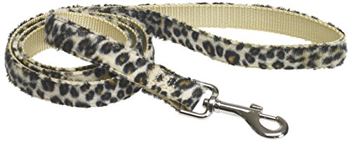 CHAPUIS SELLERIE SLA376 Hundeleine - Velours-Gurt Leoparden-Look - Breite 20 mm - Länge 1,20 m - Größe M von CHAPUIS SELLERIE