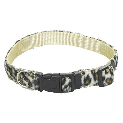 CHAPUIS SELLERIE SLA380 Hundehalsband - Velours-Gurt Leoparden-Look - Breite 25 mm - Länge 55 cm - Größe L von CHAPUIS SELLERIE