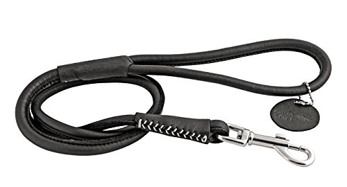 CHAPUIS SELLERIE SLA659 Runde Soft-Leine für Hunde und Katzen - Schwarzes Leder - Durchmesser 4 mm - Länge 1,22 m - Größe XS von CHAPUIS SELLERIE