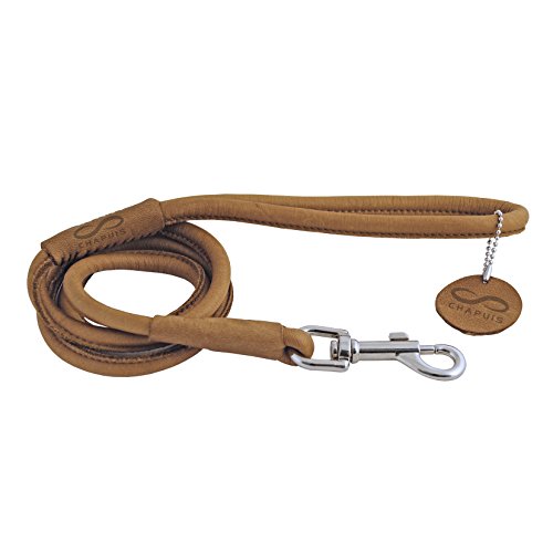 CHAPUIS SELLERIE SLA666 Runde Soft-Leine für Hunde - Braunes Leder - Durchmesser 10 mm - Länge 1,22 m - Größe M von CHAPUIS SELLERIE