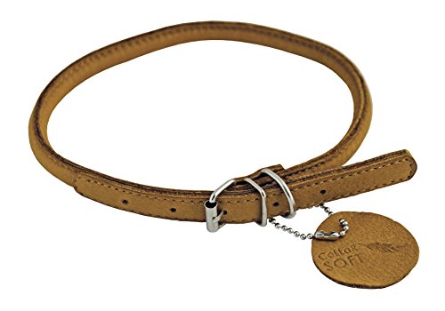 CHAPUIS SELLERIE Soft Halsband für Hunde, verstellbar, rund, Leder, Durchmesser 13 mm, Länge 45-53 cm, Braun von CHAPUIS SELLERIE
