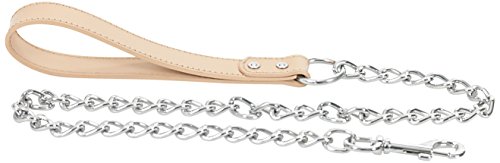 Chapuis Sellerie Hundeleine mit Kette, Stahl, Griff aus Naturleder, 2 mm Durchmesser, 1 m lang Chapuis Sellerie Hundeleine mit Kette, Stahl, Griff aus Naturleder, 2 mm Durchmesser, 1 m lang von CHAPUIS SELLERIE
