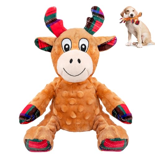 CHAWONER Hundespielzeug Weihnachten, Hunde Weihnachten,Quietschendes Plüsch-Hundespielzeug für Kauer, langlebig interaktives Weihnachts-Rentier für Welpen, kleine, mittelgroße und große Hunde CHAWONER Hundespielzeug Weihnachten, Hunde Weihnachten,Quietschendes Plüsch-Hundespielzeug für Kauer, langlebig interaktives Weihnachts-Rentier für Welpen, kleine, mittelgroße und große Hunde von CHAWONER