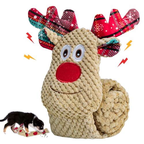 CHAWONER Weihnachts-Hundespielzeug, keine Füllung Hundespielzeug für kleine, mittelgroße und große Haustiere, quietschendes Hunde-Puzzle-Spielzeug für Langeweile, interaktives Plüsch-Hundespielzeug CHAWONER Weihnachts-Hundespielzeug, keine Füllung Hundespielzeug für kleine, mittelgroße und große Haustiere, quietschendes Hunde-Puzzle-Spielzeug für Langeweile, interaktives Plüsch-Hundespielzeug von CHAWONER